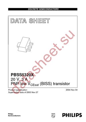 PBSS5320X /T3 datasheet  